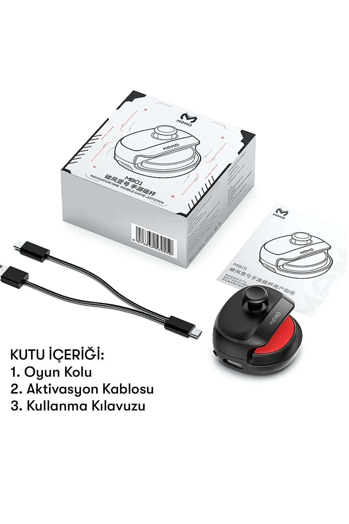 Memo MB01 – Hafif, Kablosuz Fiziksel Joystick: 12-bit ADC Kontrol & USB-C Şarj