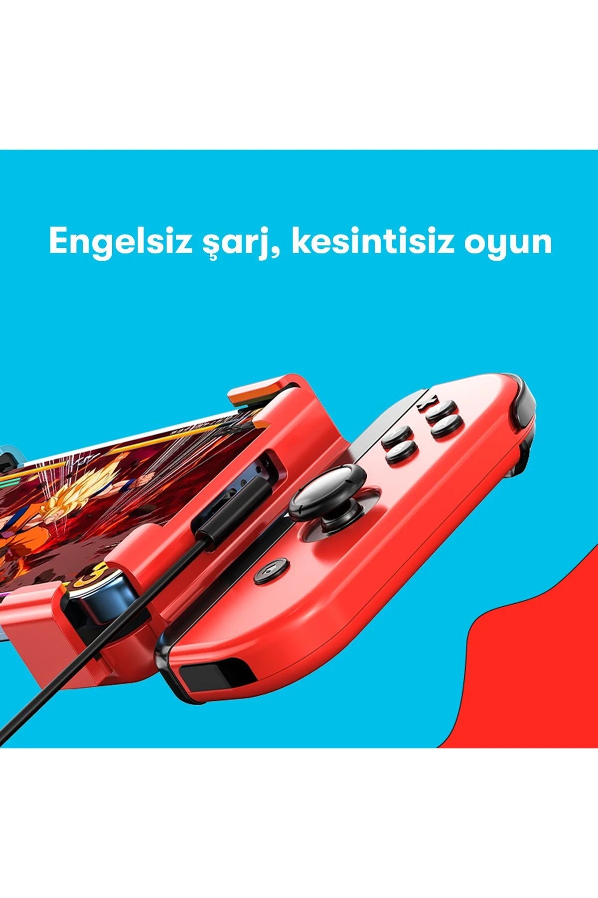Memo N1 – Joycon Stili Telefon Tutucu: Kızıl-Mavi Enerji, Esnek Kavrayış