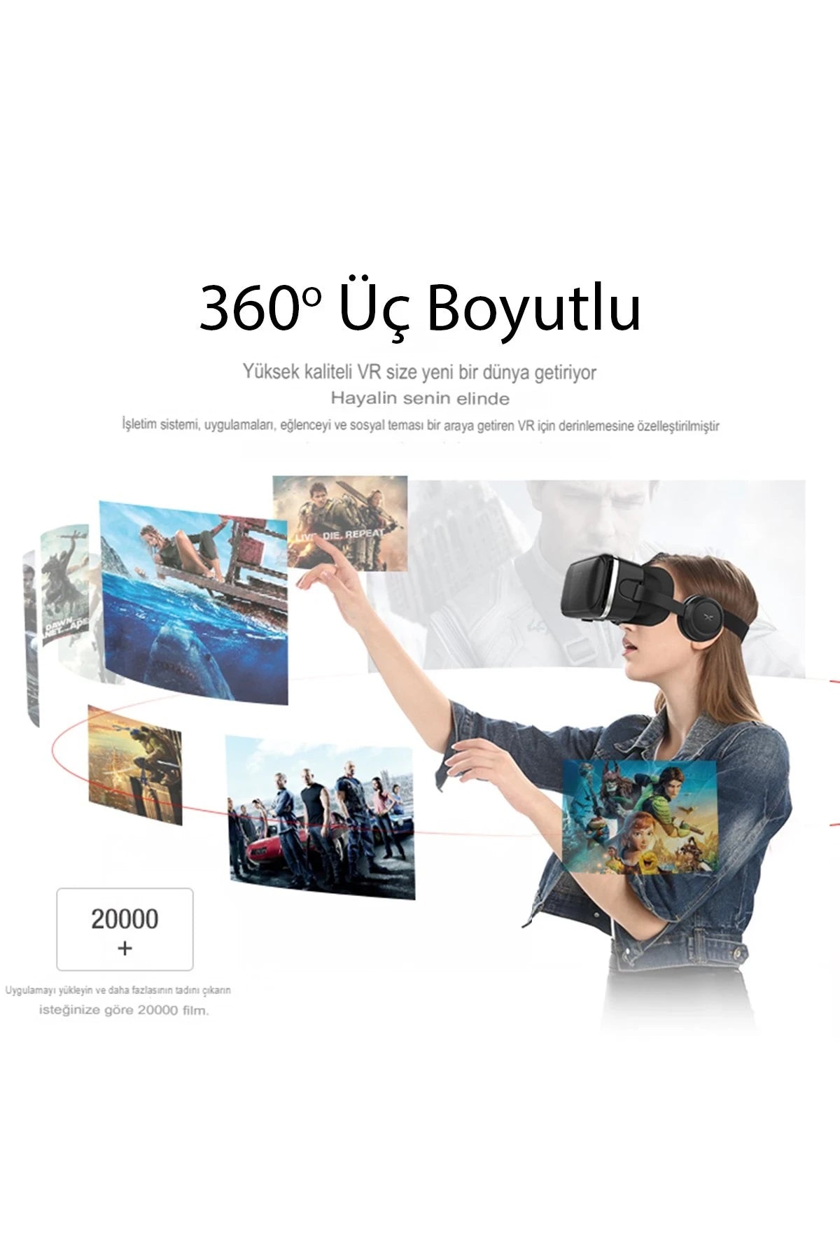 Shinecon SC-G04E 3D Sanal Gerçeklik Gözlüğü