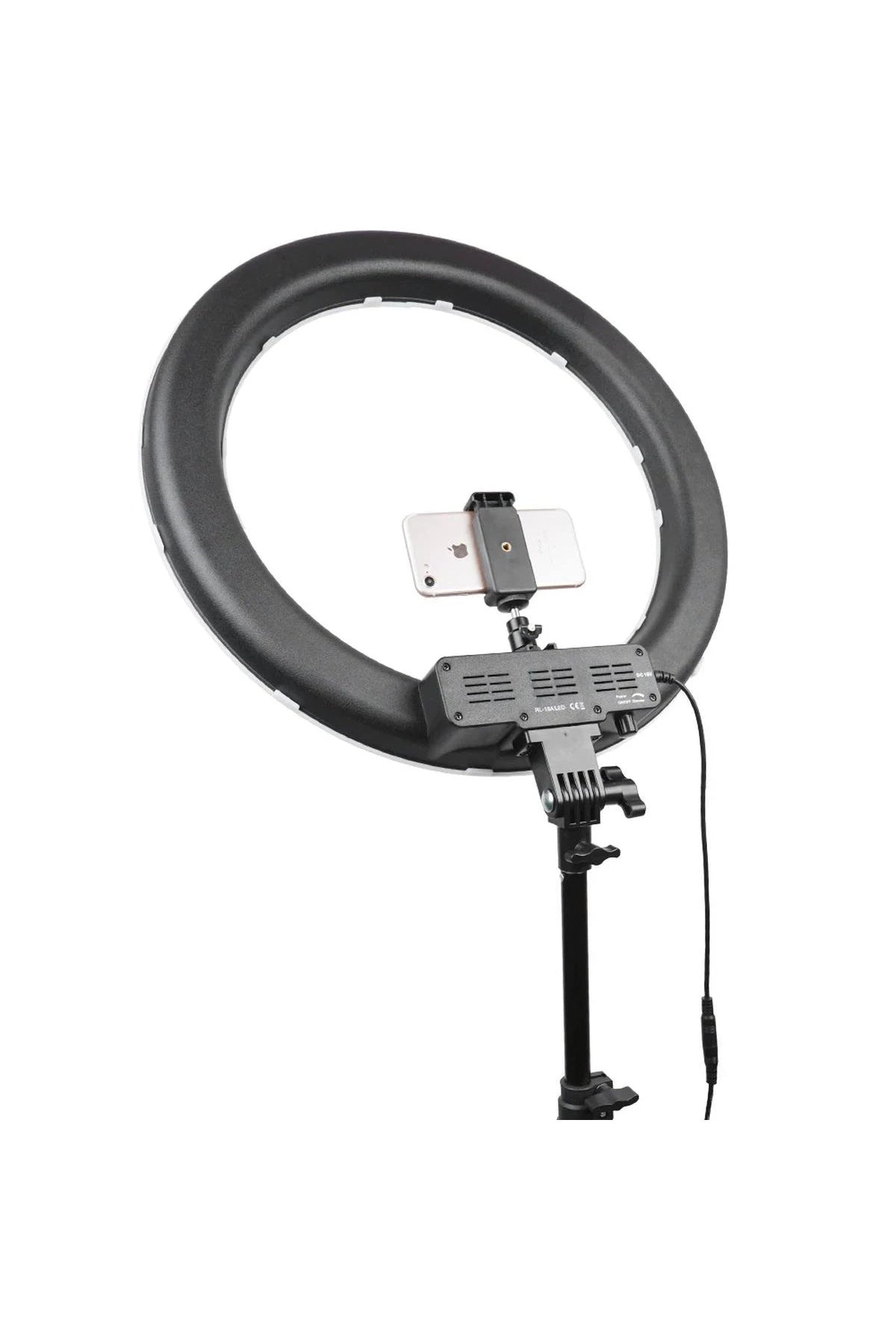 RL-18 Tripodlu Selfie Ring Light – Parlaklık, Renk Sıcaklığı & Açı Kontrol Sağlayan 45 cm Işık Halkası