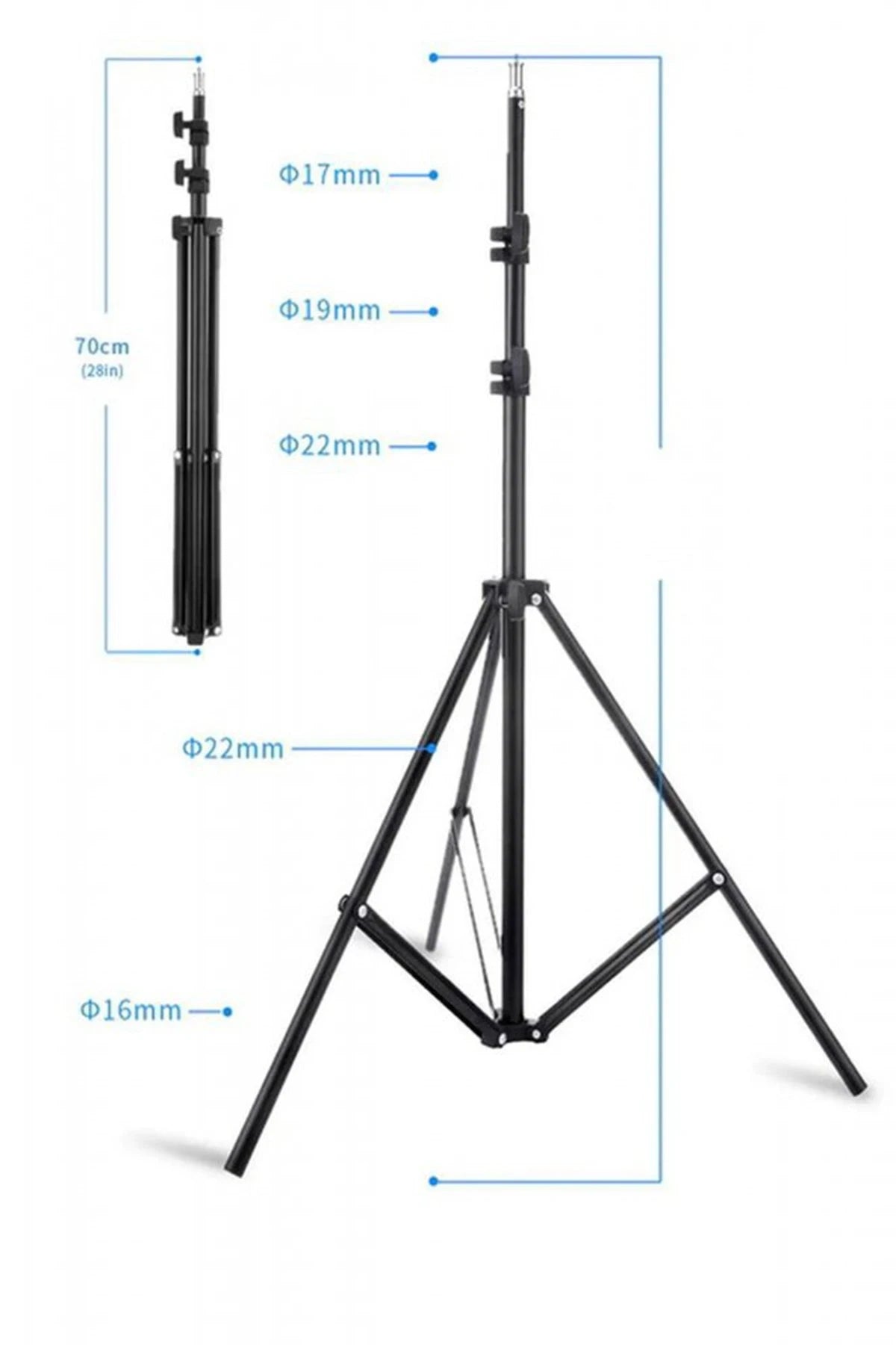 RL-21 – 54 cm Tripodlu Ring Light | 560 LED, Uzaktan Kumanda, %1-100 Dim