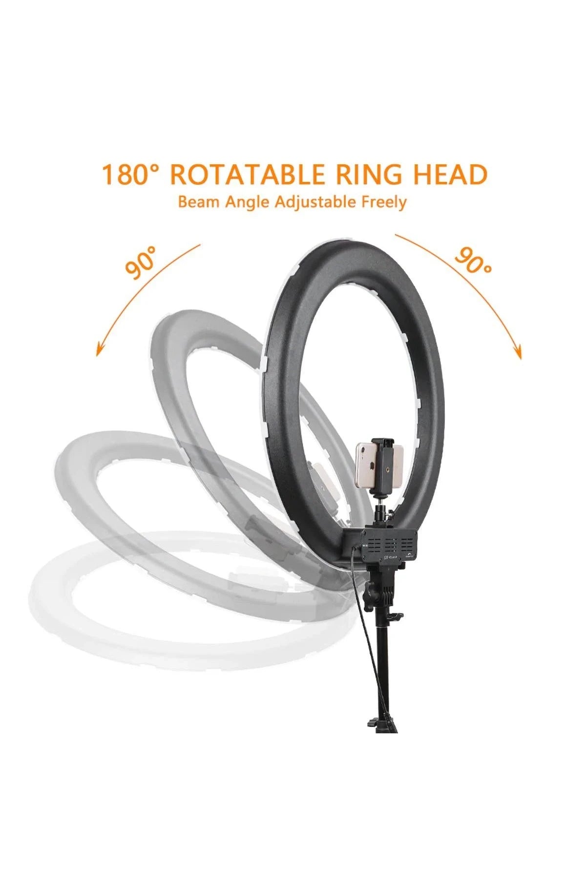RL-14 – 36 cm Tripodlu RGB Selfie Işığı | 50 W, 3000-6000 K, Kumandalı