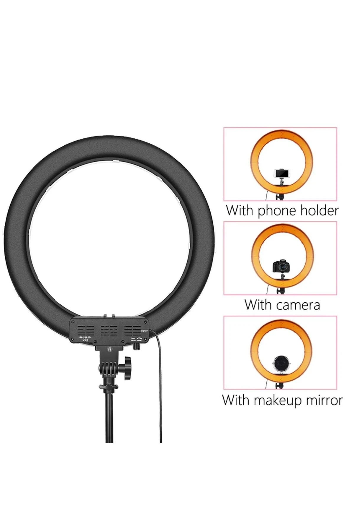 RL-21 – 54 cm Tripodlu Ring Light | 560 LED, Uzaktan Kumanda, %1-100 Dim