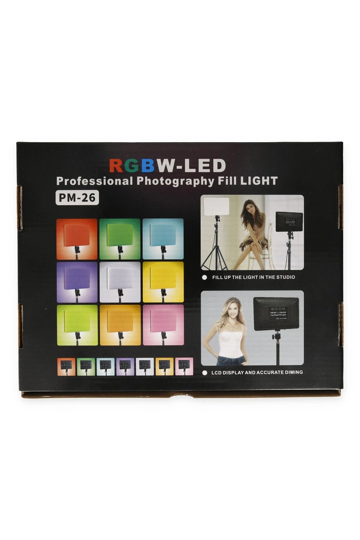 PM26 – RGB LED Panel Selfie Işığı | Tripod & Uzaktan Kumanda, USB Bağlantı