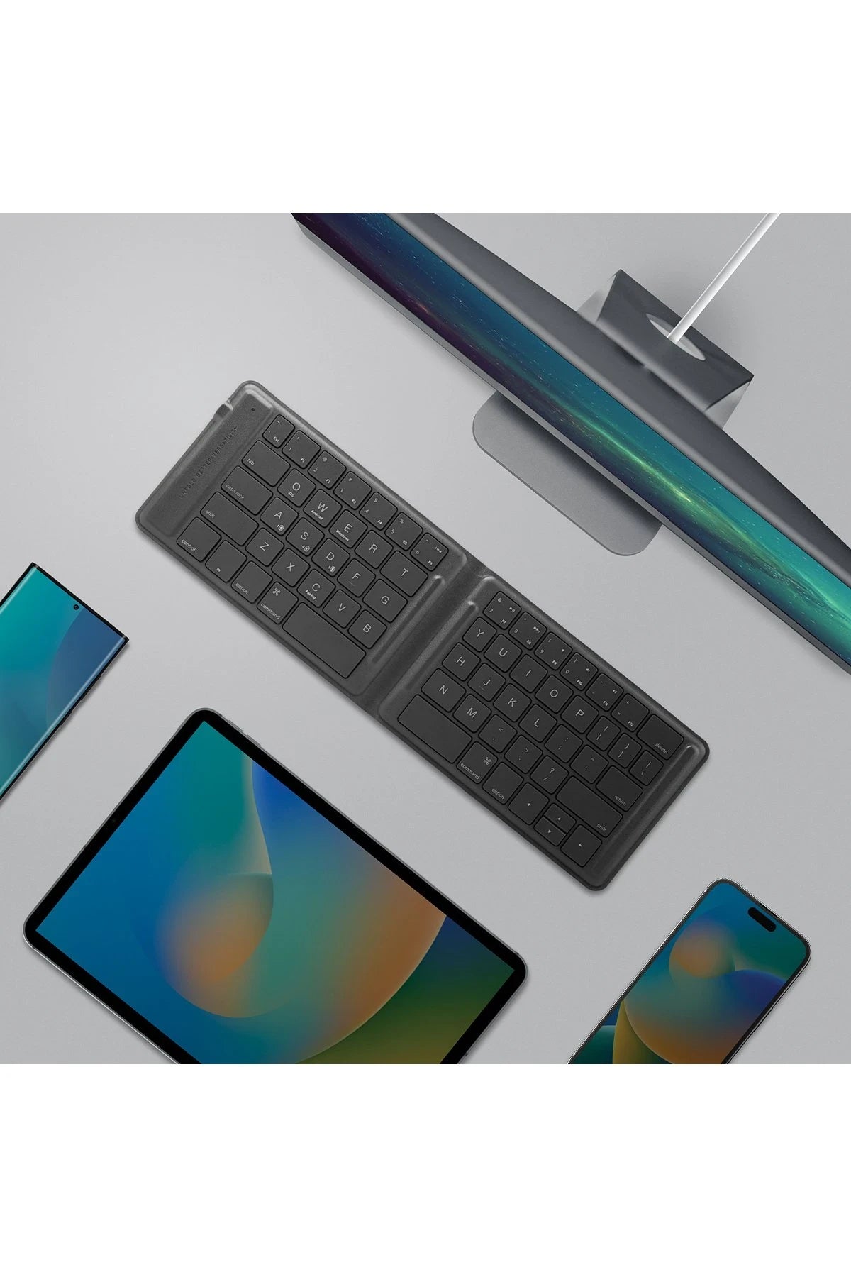 Forio Foldable Bluetooth Klavye – 65 Tuş, Manyetik Kilit, 26 Saat Pil Ömrü