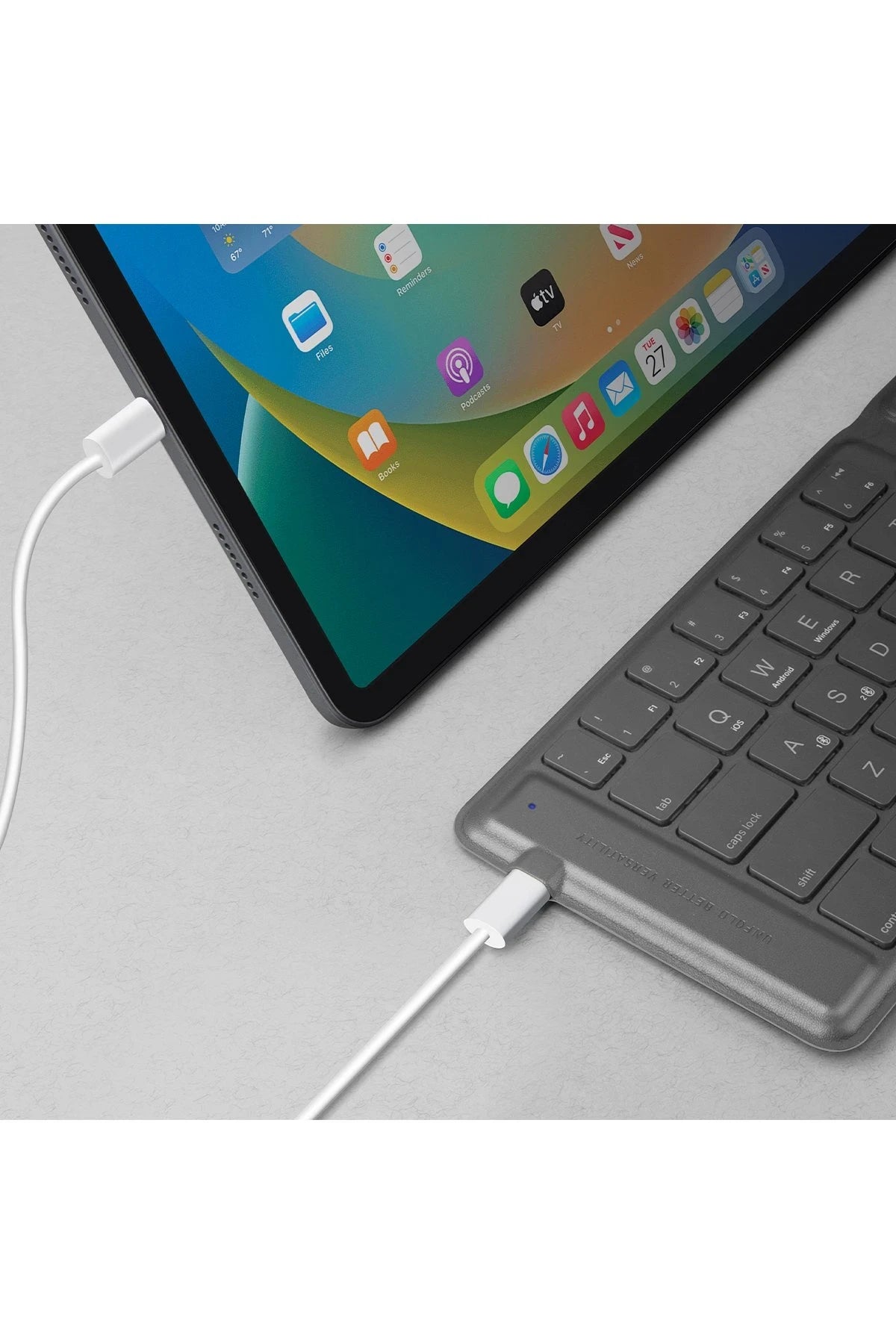 Forio Foldable Bluetooth Klavye – 65 Tuş, Manyetik Kilit, 26 Saat Pil Ömrü