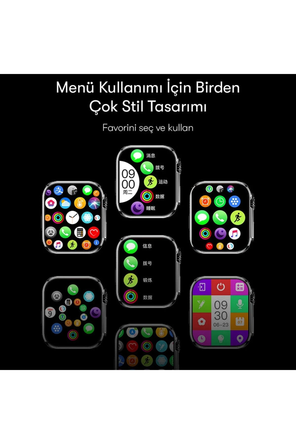 IO19 – 2″ IPS Akıllı Saat | IP68, 180 Spor Modu & Kablosuz Arama