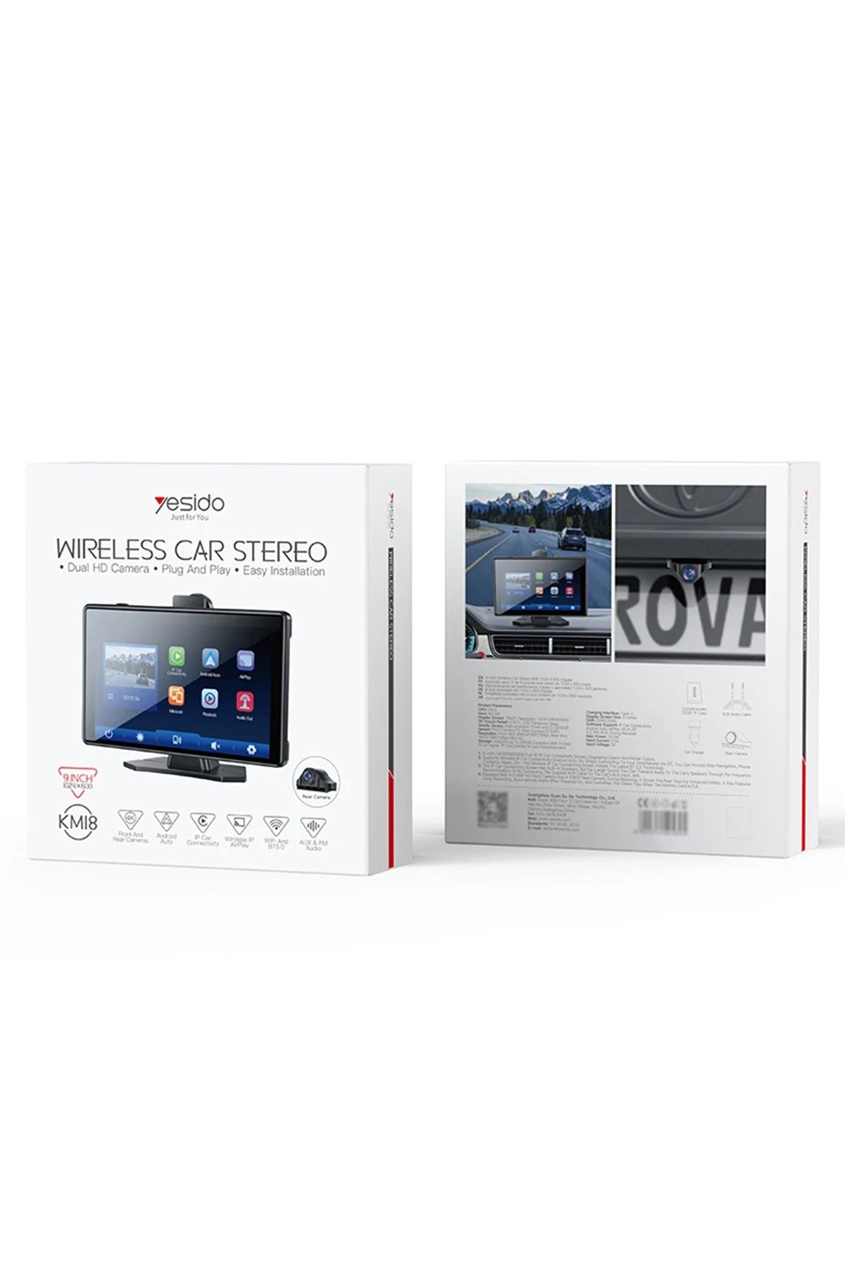KM18 – 9″ Dokunmatik Multimedya Ünitesi: CarPlay, Android Auto, AirPlay, Wi-Fi & Çift Kamera