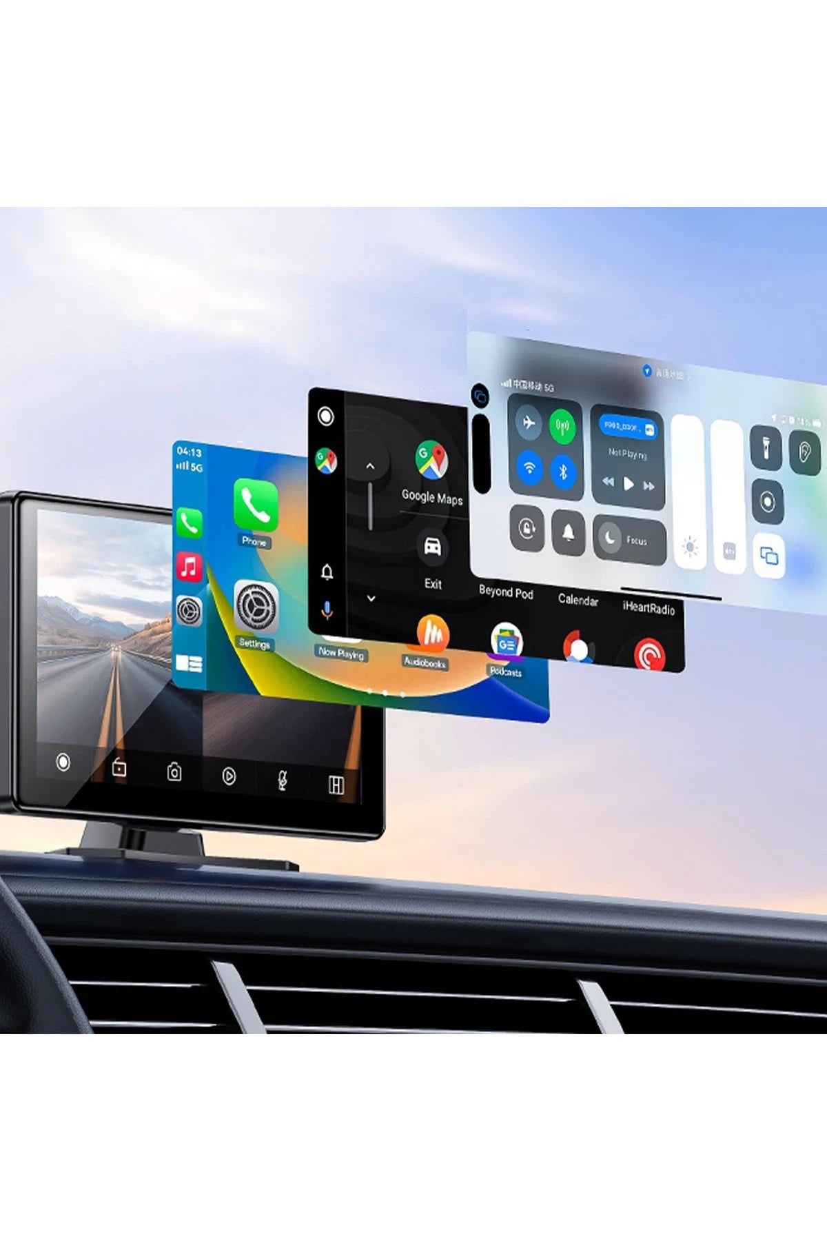 KM18 – 9″ Dokunmatik Multimedya Ünitesi: CarPlay, Android Auto, AirPlay, Wi-Fi & Çift Kamera