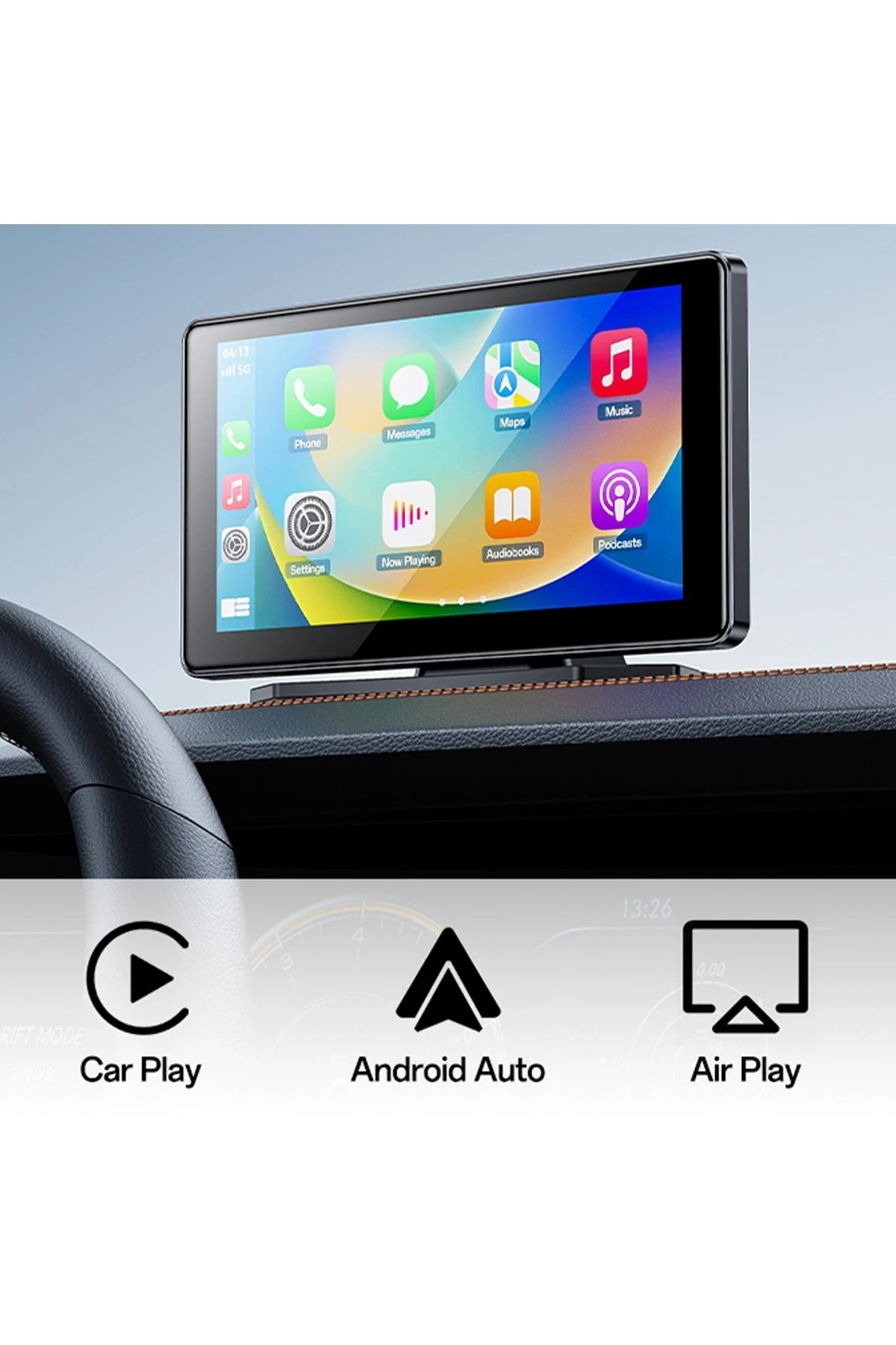KM17 – 7″ Dokunmatik CarPlay / Android Auto Ünitesi: Wi-Fi, BT 5.0, FM, AUX ve AirPlay ile