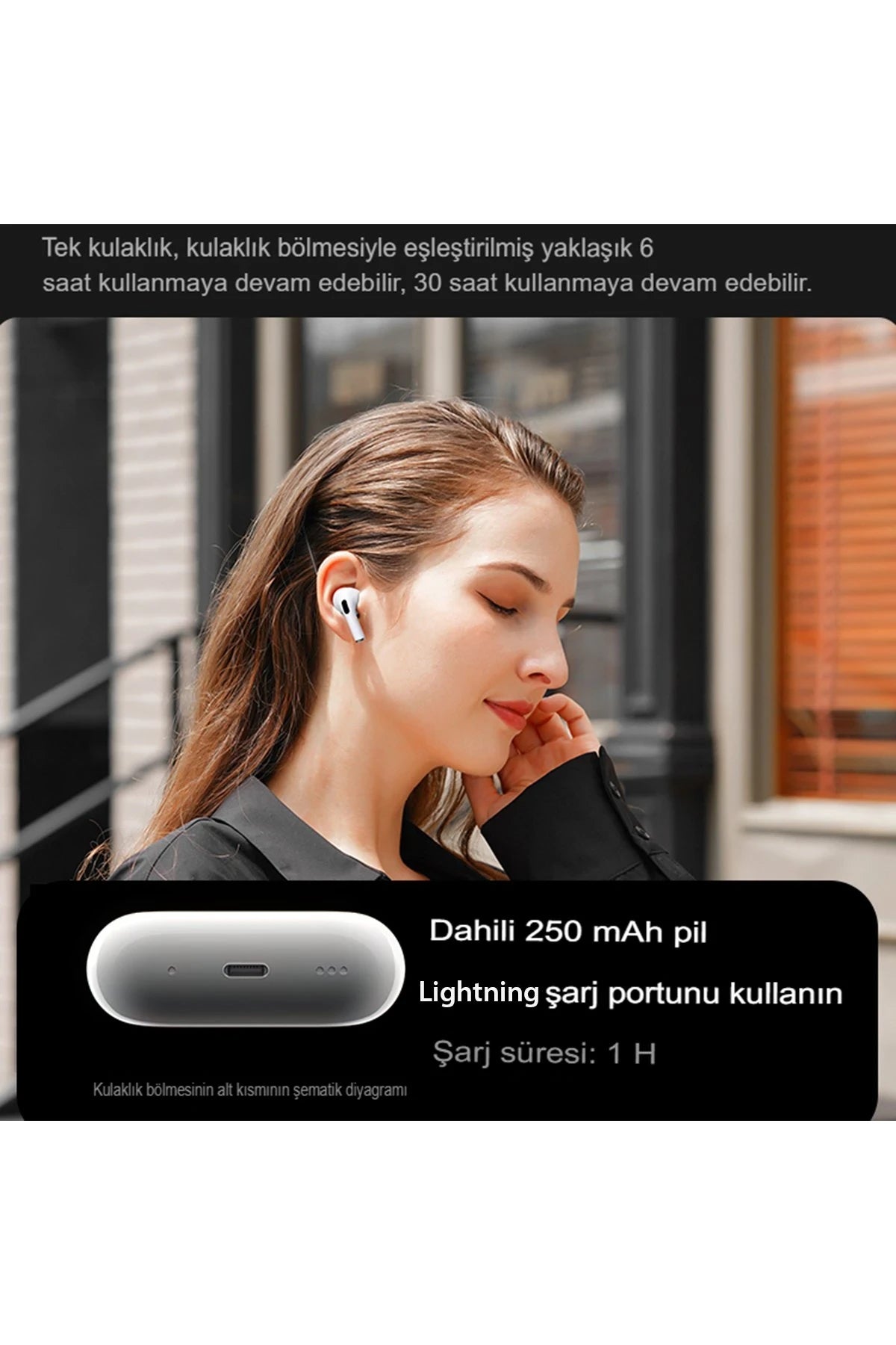 JB23 – Bluetooth 5.3, TWS AirPods Stil Kablosuz Kulaklık