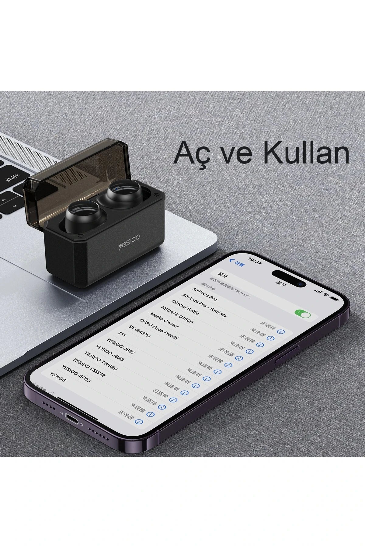 TWS20 – Bluetooth 5.3, Dokunmatik Kontrol, IP54 Suya Dayanıklı TWS Earbuds