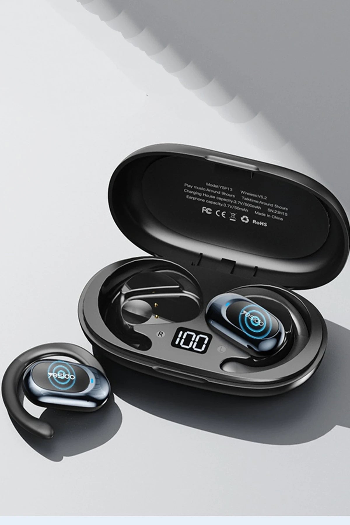 YSP13 – BT 5.3 Air-Conduction TWS Earphones | LED Güç Göstergesi & Uzun Pil Ömrü