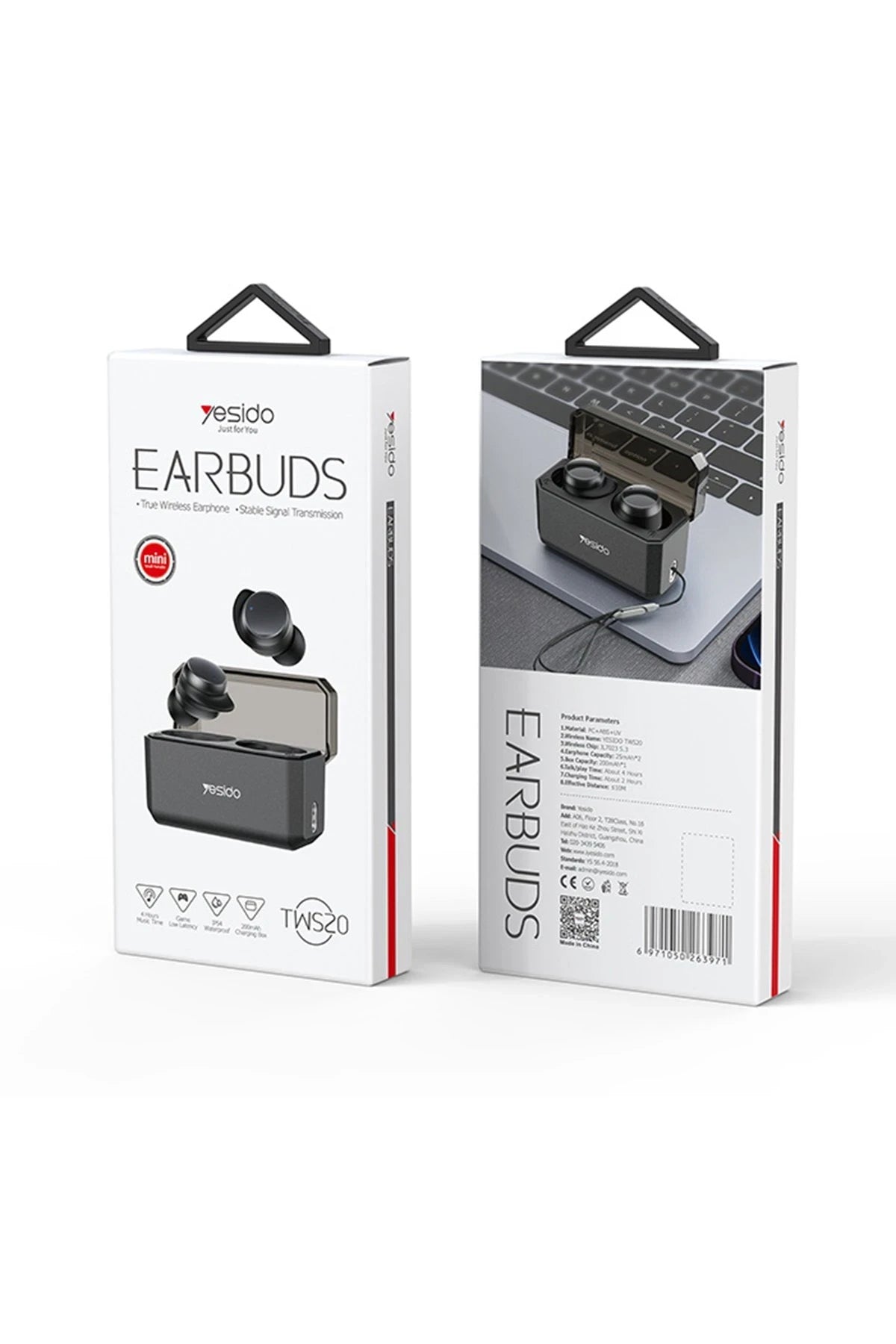 TWS20 – Bluetooth 5.3, Dokunmatik Kontrol, IP54 Suya Dayanıklı TWS Earbuds