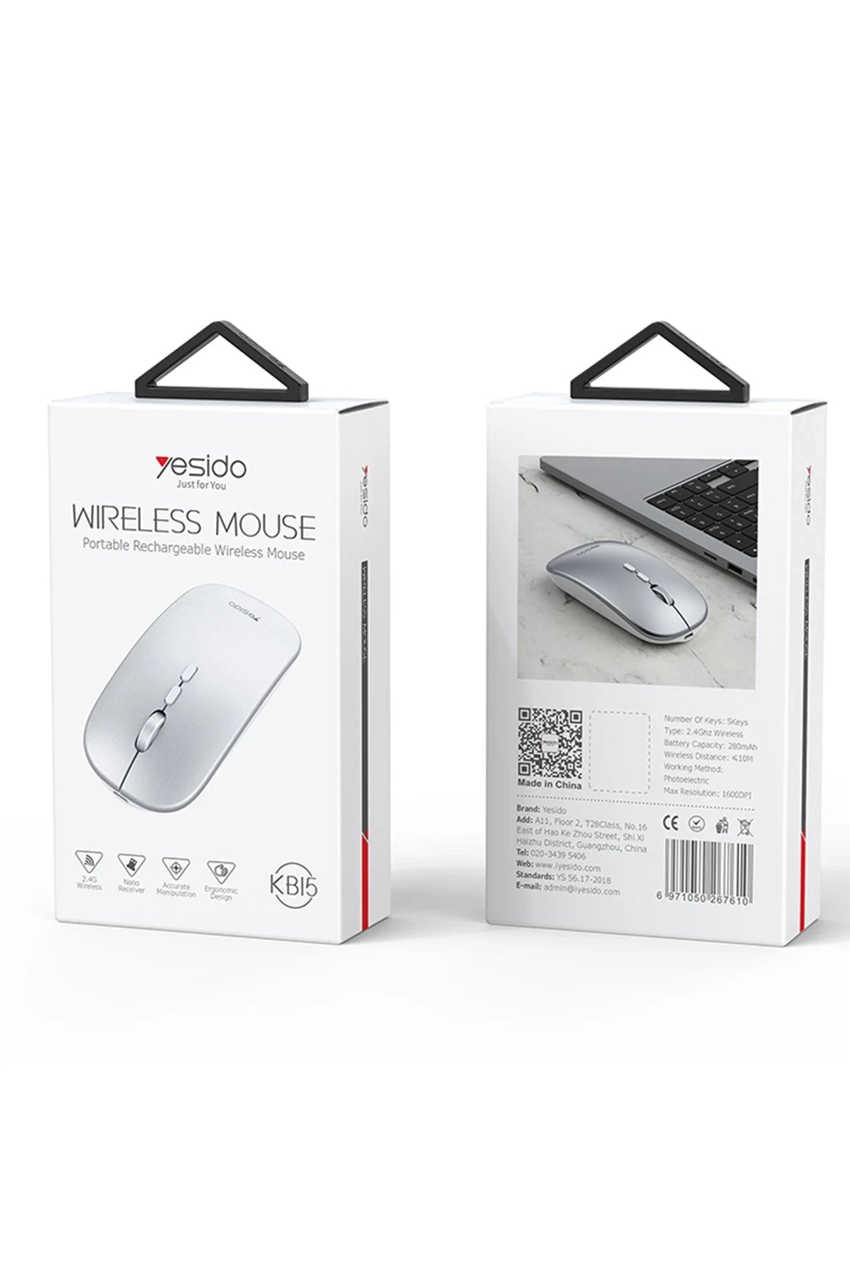 KB15 2.4G Ergonomik Kablosuz Mouse
