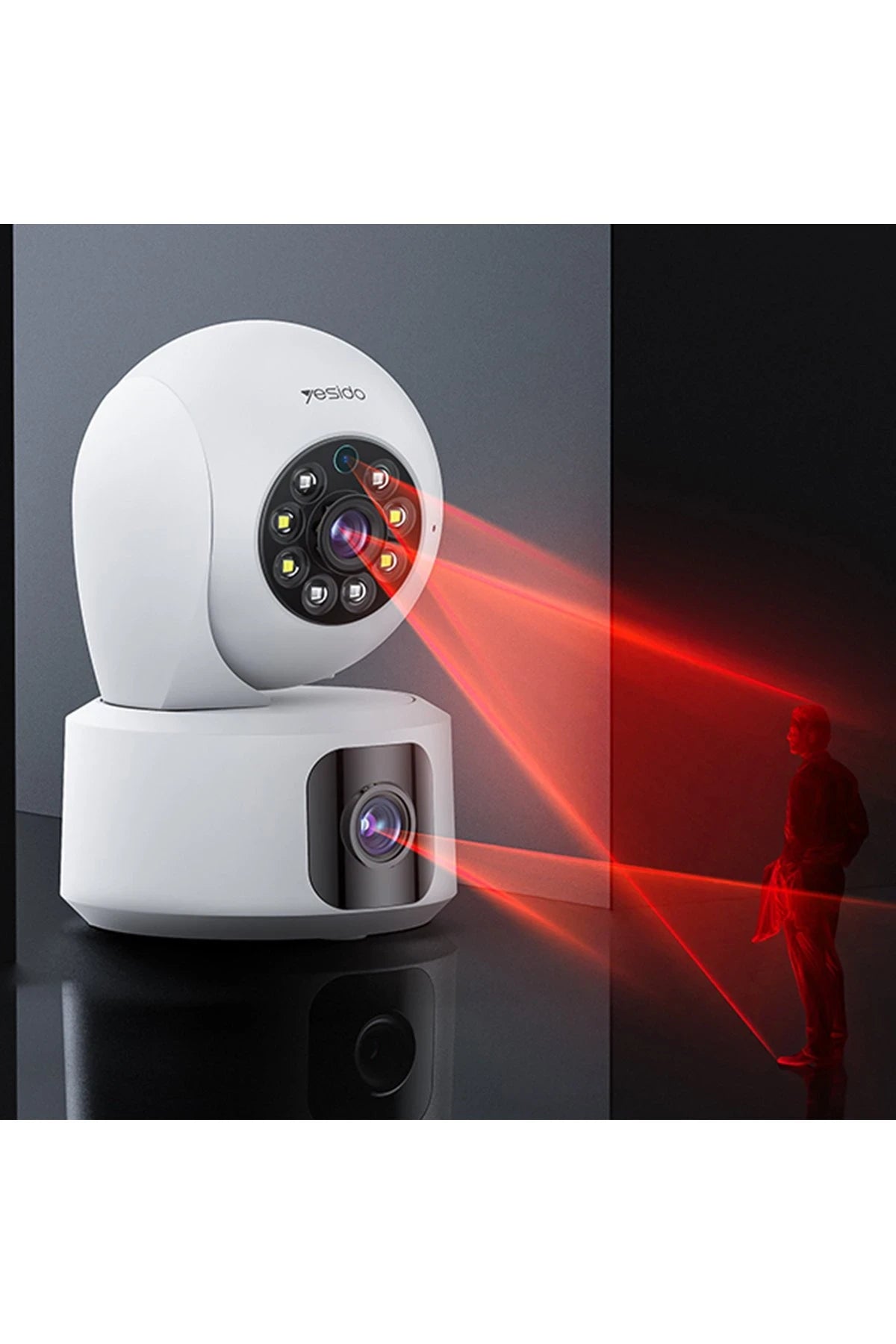 KM16 1080P 4MP Wifi 360 Gece Görüş Dual Kamera