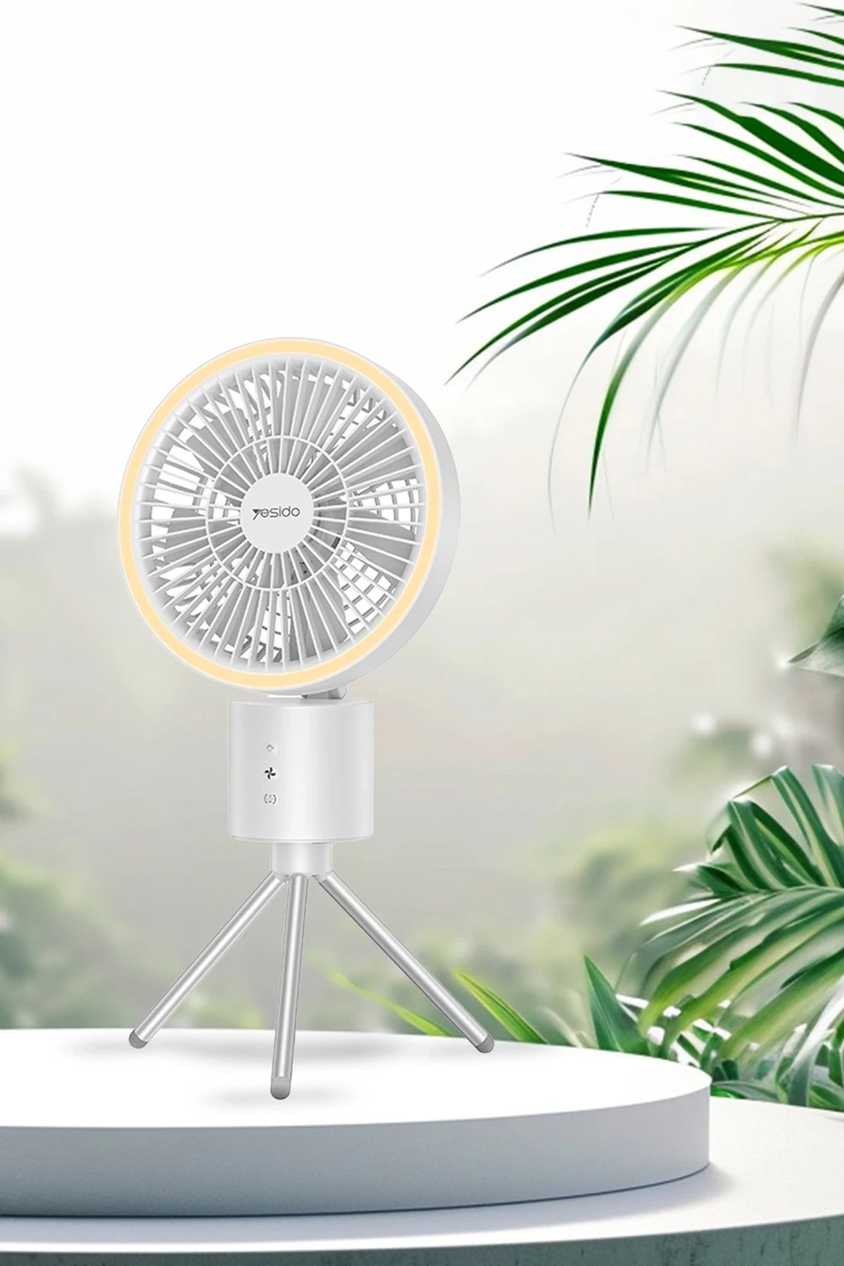 YF13 Led Işıklı Katlanabilir Ayaklı Masaüstü Soğutma Fanı
